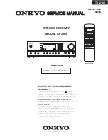 Preview for 1 page of Onkyo TX-2100 Service Manual