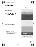 Preview for 1 page of Onkyo TX-8011 Instruction Manual