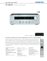 Onkyo TX-8030 Specifications preview