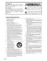 Предварительный просмотр 2 страницы Onkyo TX-8050 Instruction Manual