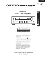 Onkyo TX-8050 Service Manual preview