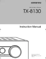 Preview for 1 page of Onkyo TX-8130 Instruction Manual