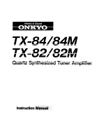 Onkyo TX-82 Instruction Manual preview