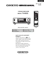 Preview for 1 page of Onkyo TX-8222 Service Manual