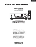 Preview for 1 page of Onkyo TX-8255 Service Manual