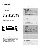 Onkyo TX-DS484 Instruction Manual preview