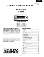 Preview for 1 page of Onkyo TX-DS989 Service Manual