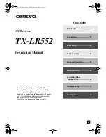 Onkyo TX-LR552 Instruction Manual preview