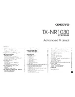 Onkyo TX-NR1030 Advanced Manual preview