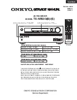 Preview for 1 page of Onkyo TX-NR509 Service Manual