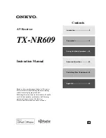 Preview for 1 page of Onkyo TX-NR609 Instruction Manual