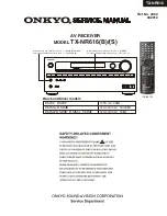 Preview for 1 page of Onkyo TX-NR616 Service Manual