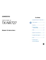 Onkyo TX-NR727 (French) Manuel D'Instructions предпросмотр