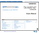 Предварительный просмотр 1 страницы Onkyo TX-NR747 Basic Manual