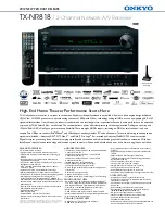 Preview for 1 page of Onkyo TX-NR818 Product Release