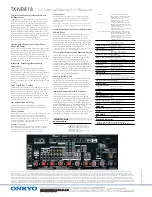 Preview for 2 page of Onkyo TX-NR818 Product Release