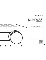 Onkyo TX-NR838 Basic Manual preview