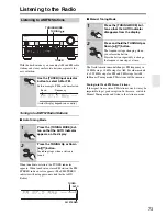 Предварительный просмотр 73 страницы Onkyo TX NR906 - AV Network Receiver User Manual