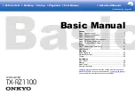 Preview for 1 page of Onkyo TX-RZ1100 Basic Manual