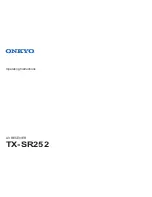 Onkyo TX-SR252 Operating Instructions Manual предпросмотр