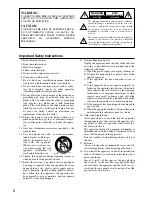 Preview for 2 page of Onkyo TX-SR303 Instruction Manual