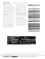 Preview for 2 page of Onkyo TX-SR309 Specifications