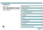 Preview for 1 page of Onkyo TX-SR494DAB Instruction Manual