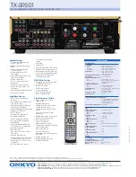 Preview for 2 page of Onkyo TX-SR501 Brochure & Specs