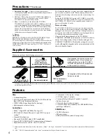 Предварительный просмотр 4 страницы Onkyo TX SR501 Instruction Manual