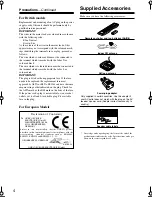 Предварительный просмотр 4 страницы Onkyo TX-SR504 - 7.1 Channel A/V Receiver Instruction Manual