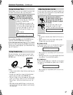 Предварительный просмотр 47 страницы Onkyo TX-SR504 - 7.1 Channel A/V Receiver Instruction Manual