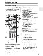 Предварительный просмотр 13 страницы Onkyo TX SR507 - AV Receiver Instruction Manual