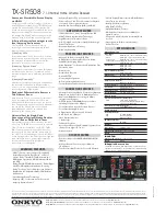 Preview for 2 page of Onkyo TX-SR508 Specifications