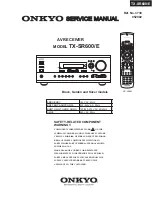 Предварительный просмотр 1 страницы Onkyo TX-SR600E Service Manual