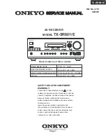 Preview for 1 page of Onkyo TX-SR601E Service Manual