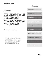 Onkyo TX-SR604 Instruction Manual preview