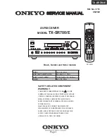 Onkyo TX-SR700E Service Manual preview