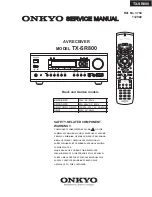 Onkyo TX-SR800 Service Manual preview