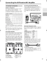 Preview for 17 page of Onkyo TX SR806 Instruction Manual