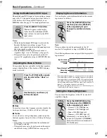 Preview for 57 page of Onkyo TX SR806 Instruction Manual