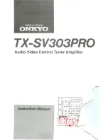 Onkyo TX-SV303Pro Instruction Manual preview