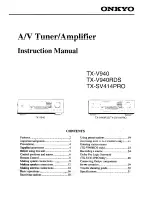 Onkyo TX-SV414 Instruction Manual предпросмотр