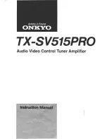 Предварительный просмотр 1 страницы Onkyo TX-SV515PRO II Instruction Manual