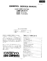 Preview for 1 page of Onkyo TX-SV525 Service Manual