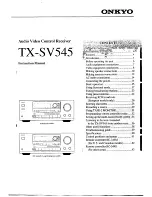 Preview for 1 page of Onkyo TX-SV545 Instruction Manual