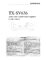 Preview for 1 page of Onkyo TX-SV636 Instruction Manual