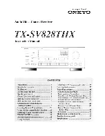 Предварительный просмотр 1 страницы Onkyo TX-SV828THX Instruction Manual