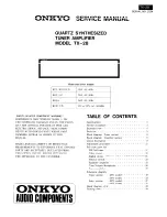 Preview for 1 page of Onkyo TX28 Service Manual