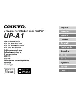 Onkyo UP-A1 - Dock For The iPod Instruction Manual preview