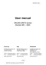 Preview for 1 page of Online USV ZINTO 1000 User Manual